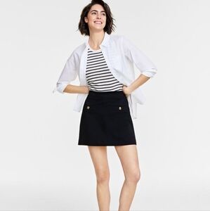 ON 34TH STREET WOMEN'S PONTE KNIT BLACK MINI SKIRT SIZE LARGE NWT